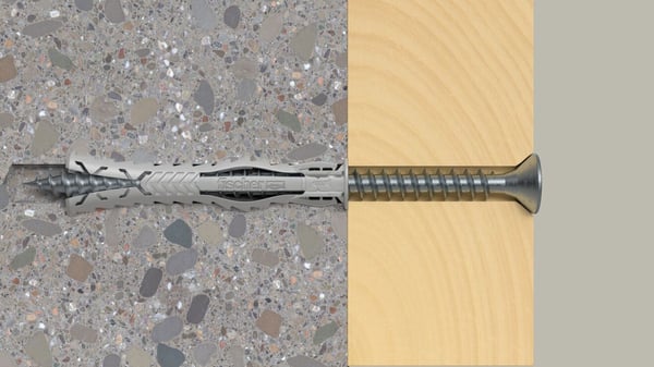 Fischer 568108, Expansionsankare, Autoklaverad lättbetong, Tegel, Betong, Gipsskiva, Murverk, Nylon, Grå, Tyskland, 8 mm