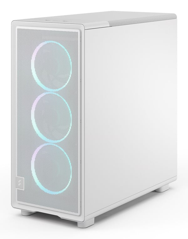 Fractal Design Epoch - Computer case - ATX - genomskinlig sidopanel (härdat glas) - ingen strömförsörjning (ATX) - vit RGB klar nyans - USB/ljud