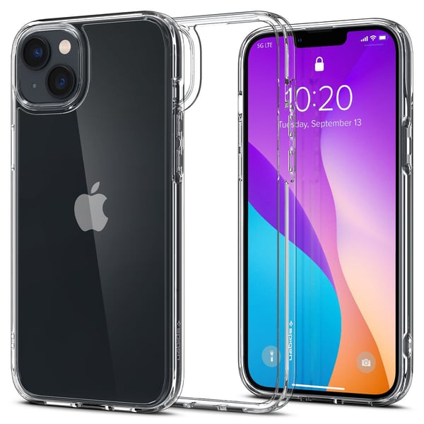 Spigen Ultra Hybrid - Baksidedeksel for mobiltelefon - polykarbonat, termoplast-polyuretan (TPU) - krystallklar - for Apple iPhone 14