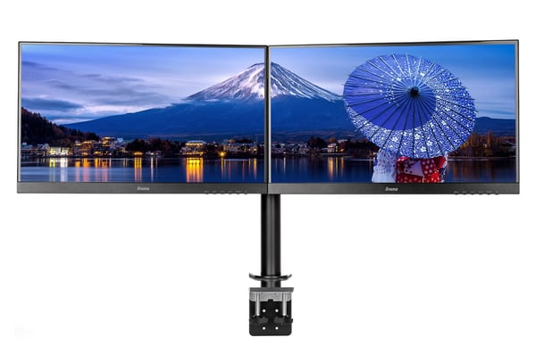 Iiyama DS1002C-B1 - Monteringssett - justerbar arm - for 2 skjermer - svart - skjermstørrelse: 10"-30" - skrivebordsmonterbar - for ProLite E2783QS...