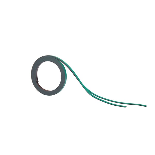 MAUL HEBEL magneettinauhat (W)5 mm x (L)1,000 mm, voidaan merkitä vihreällä, voidaan leikata yksilöllisesti, paksuus: 1 mm (65201-55)