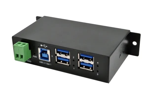 EXSYS EX-1504HMS, USB 3.2 Gen 1 (3.1 Gen 1) Type-B, USB 3.2 Gen 1 (3.1 Gen 1) Type-A, 5000 Mbit/s, Svart, Metall, 1,5 m