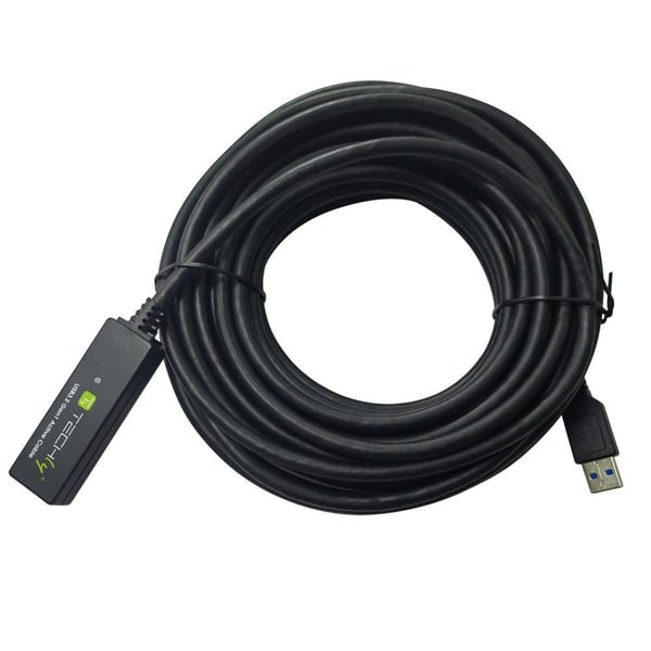 Techly ICUR30100G, 10 m, USB A, USB A, USB 3.2 Gen 1 (3.1 Gen 1), Svart