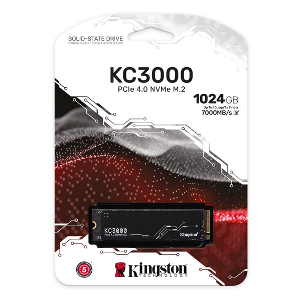 Kingston | KC3000 - SSD - 1TB - intern - M.2 2280 - PCIe 4.0 (NVMe)
