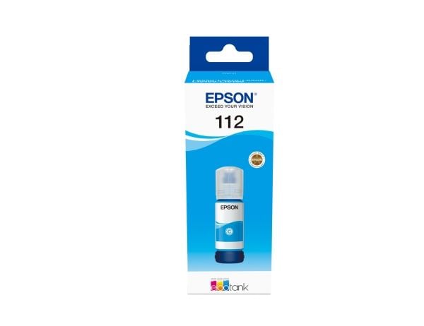 Epson EcoTank 112 - 70 ml - cyan - original - påfyllnadsbläck - för EcoTank L11160, L15150, L15160, L6460, L6490, L6550, L6570, L6580; EcoTank Pro ...