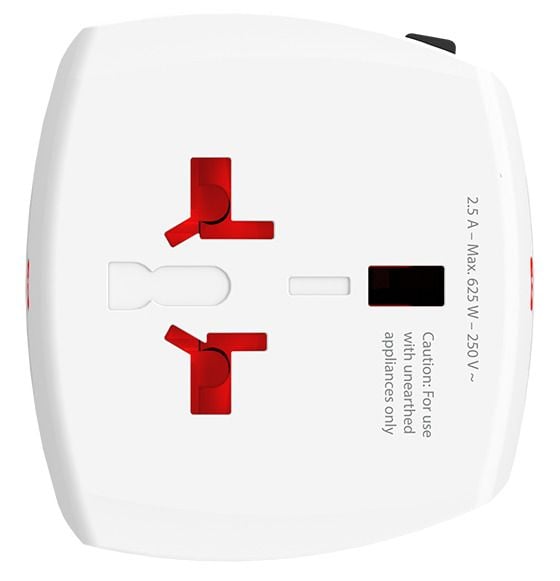 Skross MUV Micro, yleiskäyttöinen, yleiskäyttöinen, suora, suora, tyyppi C (eurostik), tyyppi G (UK), tyyppi I (AU), tyyppi A, tyyppi A, tyyppi B, ...