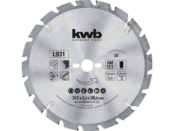 kwb 593140 Rundsavblad 1 stk
