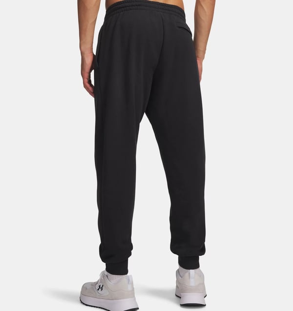 Under Armour UA Rival Fleece, Treningsbukser, Hankjønn, Svart, Voksen, Black / White, Monokromatisk