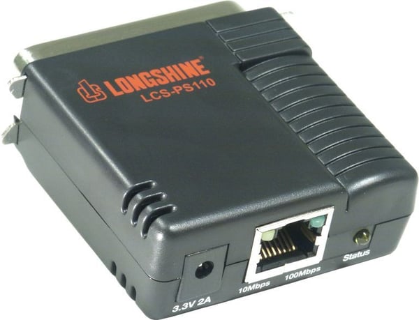 Longshine LCS-PS110-A - Udskriftsserver - parallell - 10/100 Ethernet