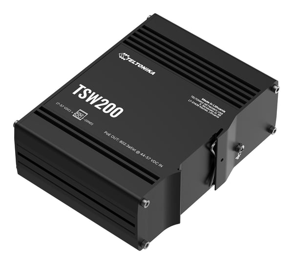 Teltonika TSW200, Hallitsematon, Gigabit Ethernet (10/100/1000), Power over Ethernet -tuki, Seinäkiinnitteinen