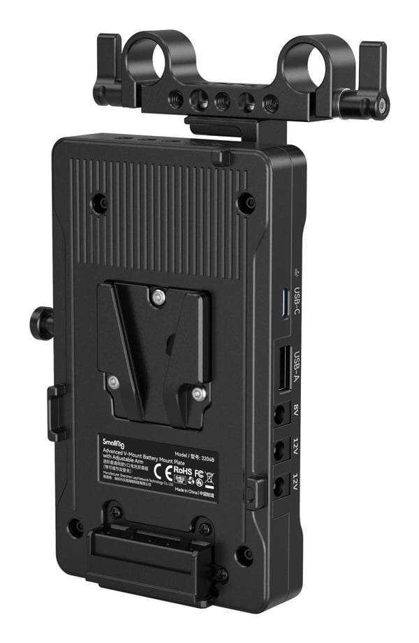 SmallRig 3204B, batteriplate, svart, aluminium, 1/4-20", Kina, universal