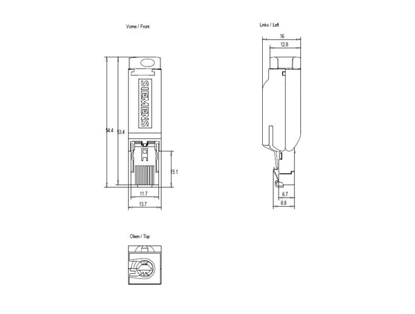 Siemens 6GK1901-1BB10-2AA0, 30 g, 5,3 mm, 3,3 mm, 6,2 mm