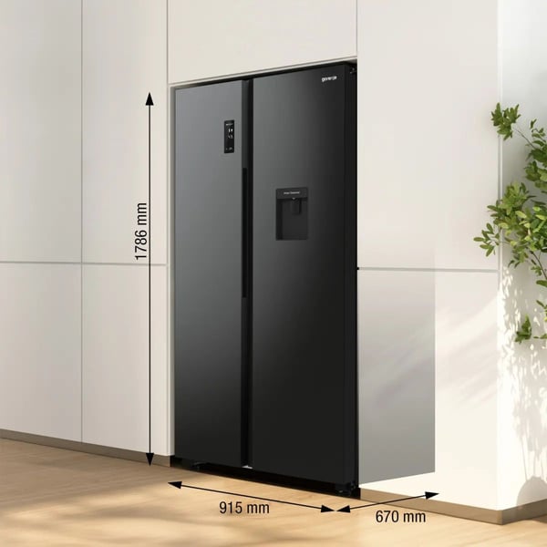 Gorenje NRR9185EABXLWD kyl/frys 547 liter, energiklass E, mörkt rostfritt stål