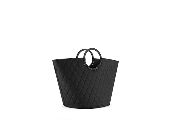 Reisenthel loophome S, Svart, Gjuten aluminium, Polyester, Korg, Monokromatiskt, Geometriskt mönster, inomhus