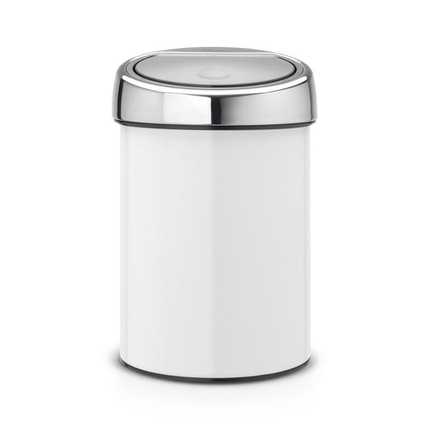 Brabantia Touch Bin - Soptunna - trycklock - 3 L - vit