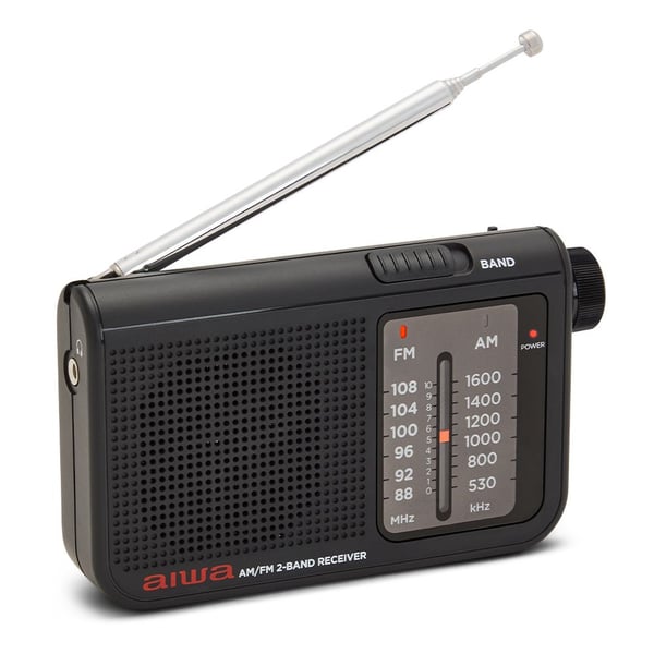 Aiwa RS-55BK, Personlig, Analog, AM, FM, 88 - 108 MHz, 530 - 1600 kHz, 5,7 cm