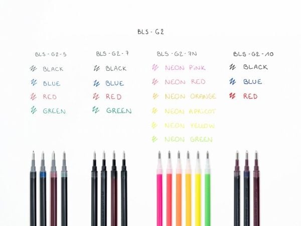 Pittylägga/Refill, PILOT BLS-G2-7, 0,7 mm, medium, gel, blå, förpackning med 12 st