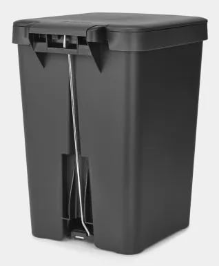Brabantia StepUp, 25 L, Suorakulmainen, Kierrätetty muovi, Tummanharmaa, Poljin, 280 mm
