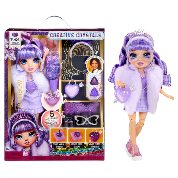 Rainbow High Creative Crystals Fashion Doll- Violet, Modedocka, Flicka, 8 År, 280 mm, Multifärg