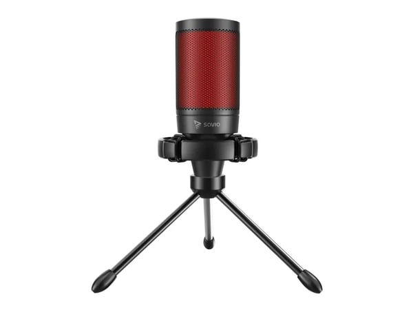 Savio wired gaming microphone with backlight tripod USB SONAR PRO, Spillkonsollmikrofon, Koblet med ledninger (ikke trådløs), 3.5 mm (1/8"), Sort, ...
