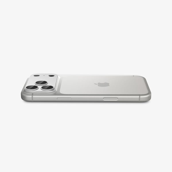Spigen Optik Pro XL EZ Fit, Apple, iPhone 17 Pro, Dammresistent, Reptålig, Silver, 2 styck