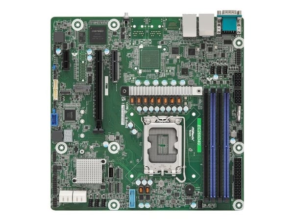 ASRock EC266D4U - Hovedkort - micro ATX - LGA1700-sokkel - C266 Chipset - USB 3.2 Gen 1 - Gigabit LAN - innbygd grafikk