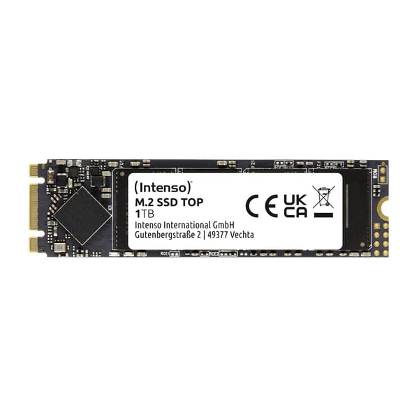 Intenso TOP SSD-levy 1 TB M.2 2280 SATA 6 Gb/s lukunopeus 520 MB/s (3832460)