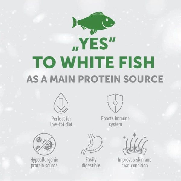Nature's Protection Superior Care White Dogs Grain Free White Fish Junior Small and Mini Breeds 10 kg, viljaton kuivaruoka, jossa on valkoista kala...