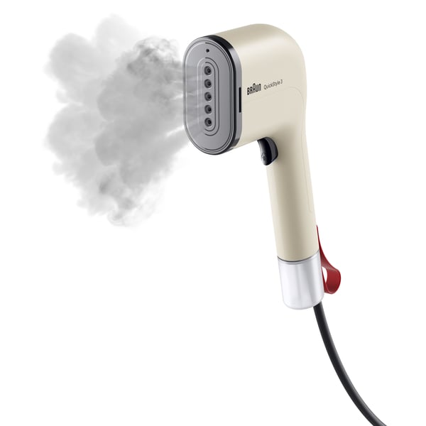 Braun GS 3012, Kannettava vaatehöyrystin, 0,07 L, 0,5 min, Beige, Painikkeet, Käsikytkin