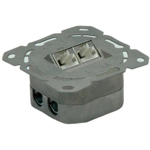 VALUE Cat.6a Flush Mount Wall Jack, STP, horizontal white, Valkoinen