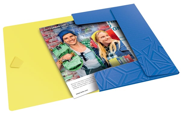 Leitz CARPETA SOLAP. URBAN CHIC PP A4 AZU - Pack de 10 unidades