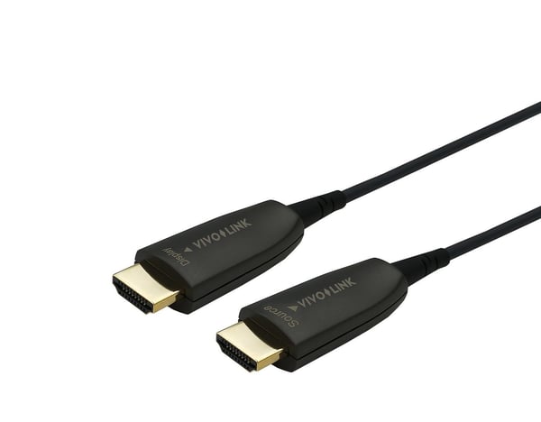 VivoLink Professional - HDMI-kabel med Ethernet - HDMI hann til HDMI hann - 7.5 m - fiberoptisk - svart - 4K 120 Hz støtte, 8 K 60 Hz (7680 x 4320)...