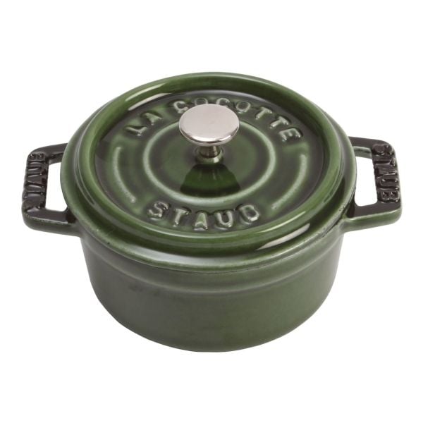Staub Minis, En stekpanna, Grön, Gjutjärn, 0,25 l, 10 cm, 700 g