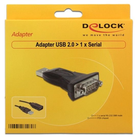 Delock USB2.0 to Serial Adapter - Seriell adapter - USB - RS-232