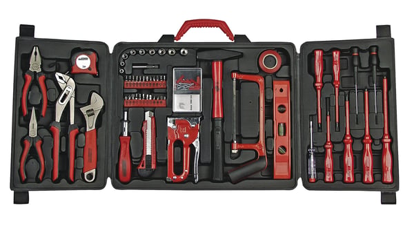 Brüder Mannesmann M29065 DIY-työkalusarja matkalaukussa 60 kpl