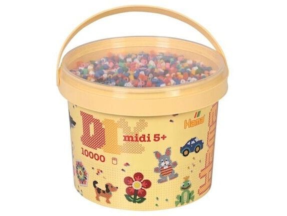 Helmet hama midi, valikoituja värejä, 10.000 kpl ämpärissä