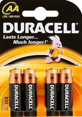 Duracell BASIC LR6, Kertakäyttöinen akku, LR06, Alkali, 1,5 V, 4 kpl