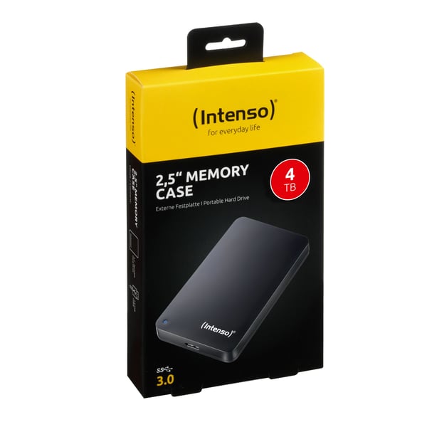 Intenso Memory Case 6021512 ulkoinen kiintolevy 4 TB 2,5" USB 3.0 5400 rpm musta