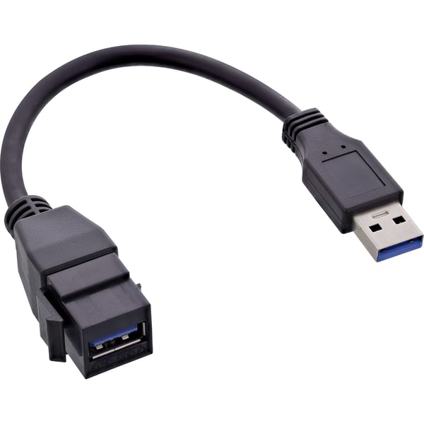 InLine 76206C, 0,2 m, USB A, USB A, USB 3.2 Gen 1 (3.1 Gen 1), Sortera