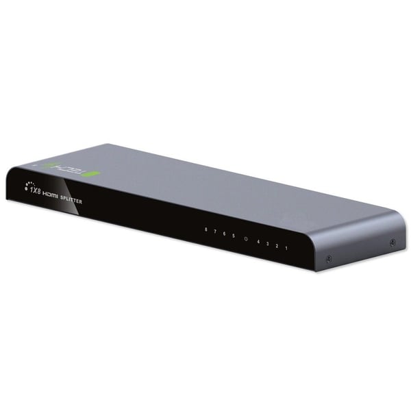 Techly IDATA HDMI2-4K8, HDMI, 8x HDMI, 3840 x 2160 piksler, Sort, Aluminium, 4K Ultra HD