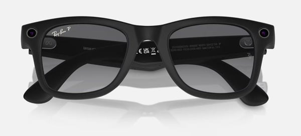 Ray-Ban: Meta Wayfarer - Standard Smart Glasses - Polarized Gradient Graphite - Matte Black - GEN 1