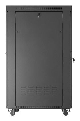 Lanberg FF01-6032-12BL, Lattiaan kiinnitettävä teline, 32U, 1200 kg, Castor-pyörät, 115 kg, musta