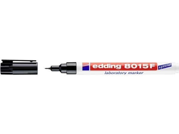 Laboratoriemarkörer Edding® 8015 F 0,75 mm nålspets, svart