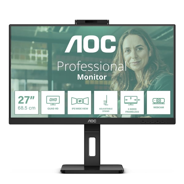 AOC Q27P3QW, 68,6 cm (27"), 2560 x 1440 pixlar, Quad HD, 4 ms, Svart