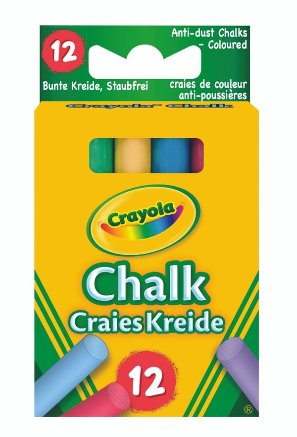 Crayola Washable Chalk, farver 12 stk