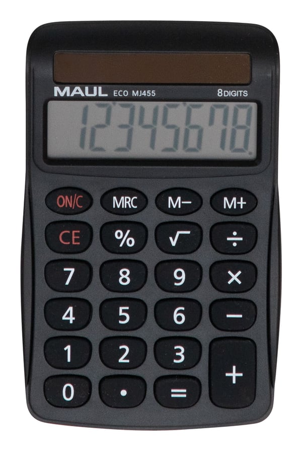 MAUL ECO MJ455, Työpöytä, Perus, 8 lukua, 1 linjat, Aurinko, musta