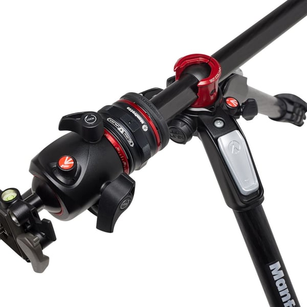 Manfrotto MK055CXPRO4BHQR, 3 jalkoja, musta, Punainen, 185 cm, 2,94 kg