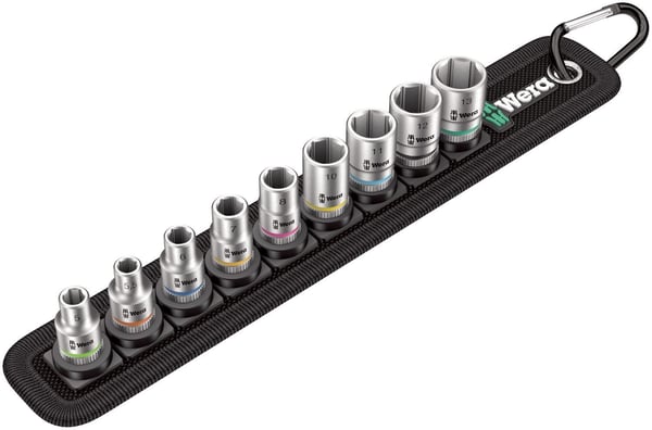 Wera 05003883001, Pistorasiasarja, 1/4", Metrinen, 9 pää(t), 5,5.5,6,7,8,10,11,12,13 mm