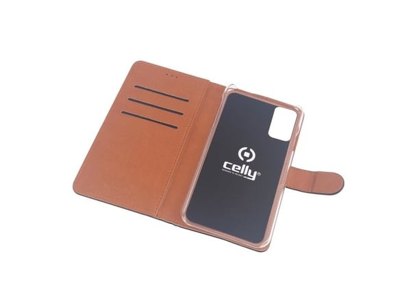 Celly Wally - Lommebok for mobiltelefon - fauxlær - svart - for Apple iPhone 13
