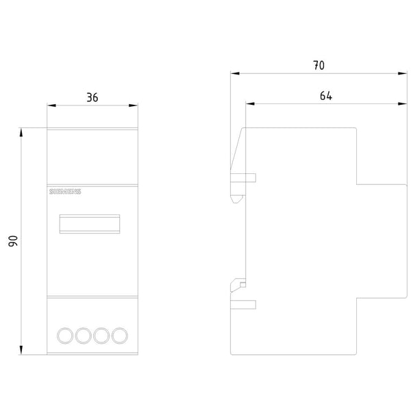 Siemens 7KT5811, IP20, 12-24 V, 90 mm, 94 g, 92 g, 90 mm